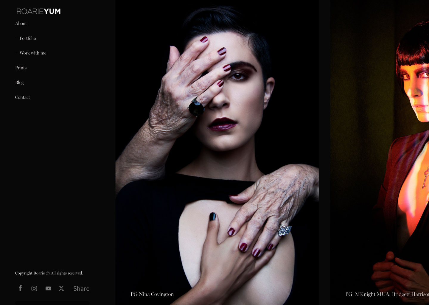 Model creative portfolio website
