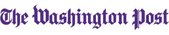 Purple The Washington Post logo on olive green background